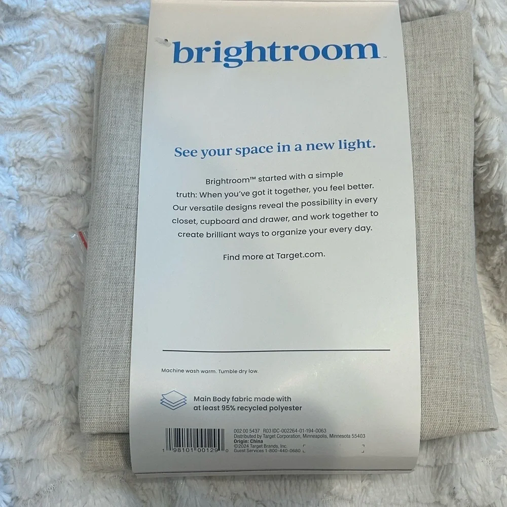 Brightroom Cream Hanging Laundry Bag new with hardware